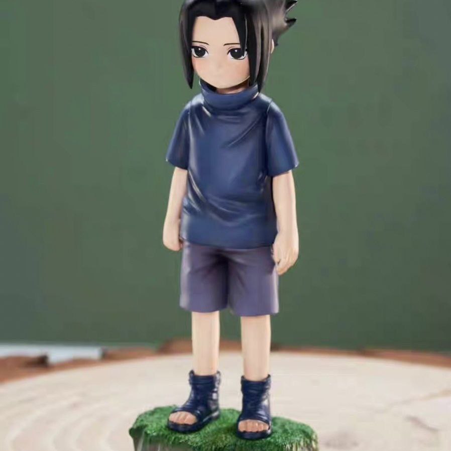 Naruto figure, childhood Sasuke, Uchi Sasuke anime, childhood trendy toy, GK statue model, ornament, gift.