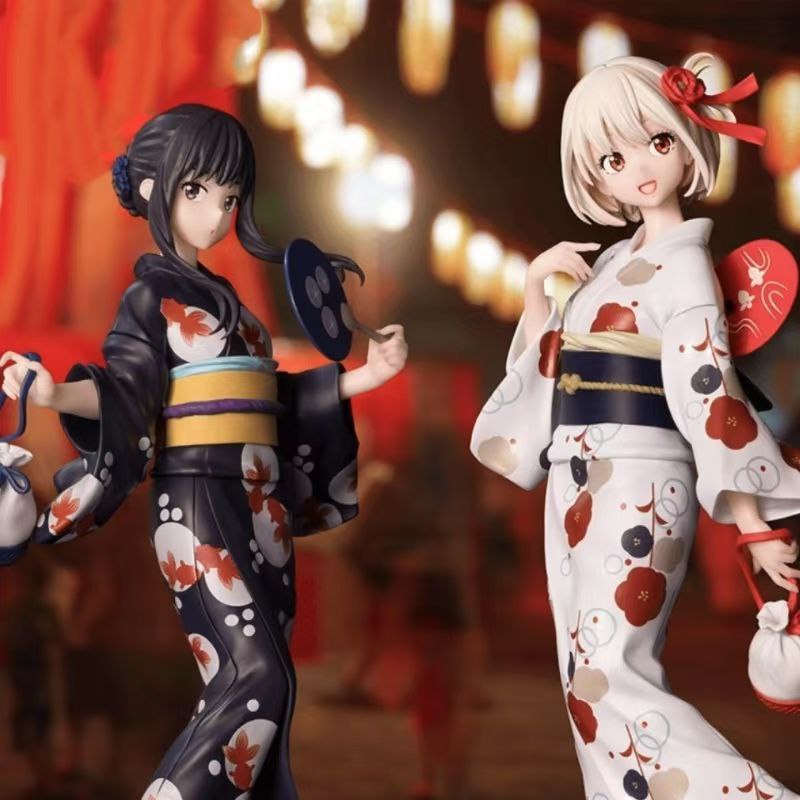 Lycoris Recoil Nishiki Chizuka Inoue Takina Kimono Yukata Female Figurine Gift