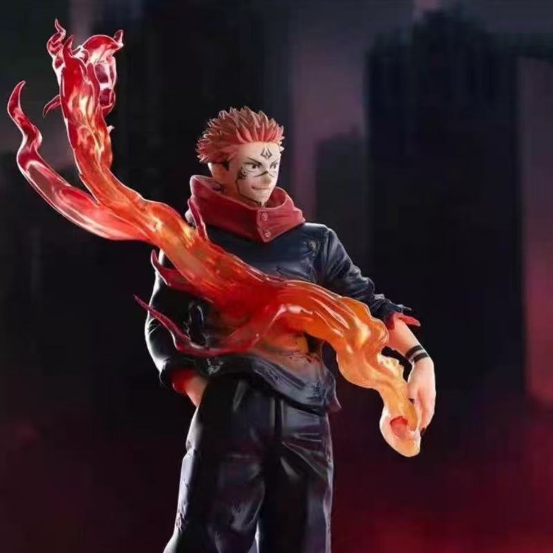 Jujutsu Kaisen Sukuna Tiger Staff Yuujin Gojo Satoru Jujutsu Master Male Anime Cool Handheld Figurine Sculpture