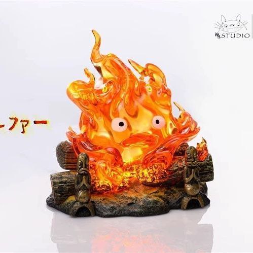 Hayao Miyazaki's "Departures" Calcifer: The Flame of the Heart - A figure/statue with a breathing light.
