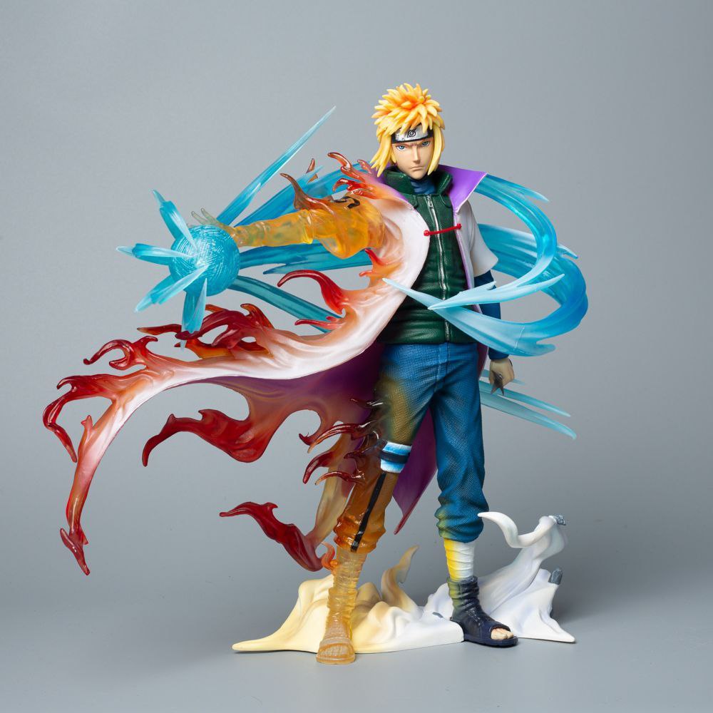 EVIL Naruto 1/6 Fourth Hokage Minato Namikaze Double Head Sculpture, Illuminated, Compatible with the Behind-the-Scenes Series