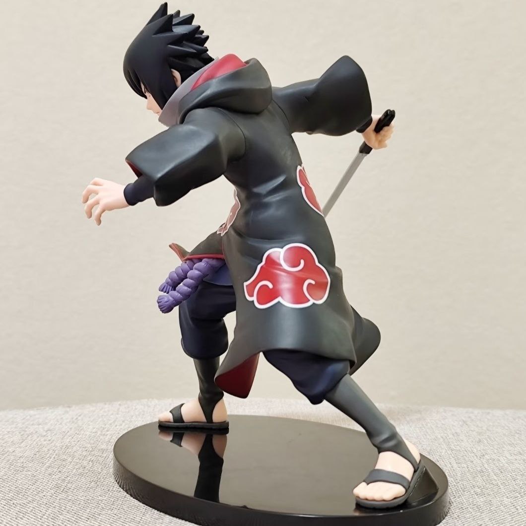 [Premium Version] Naruto Shippuden: Sasuke (Hawk) - Akatsuki Robe Figure Model Ornament 2D GK Anime Statue