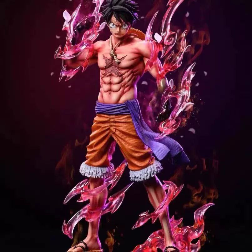 One Piece figure: Luffy in all forms, Gear Second, Ryuo Luffy - One Piece peripheral model figurine toy figure.