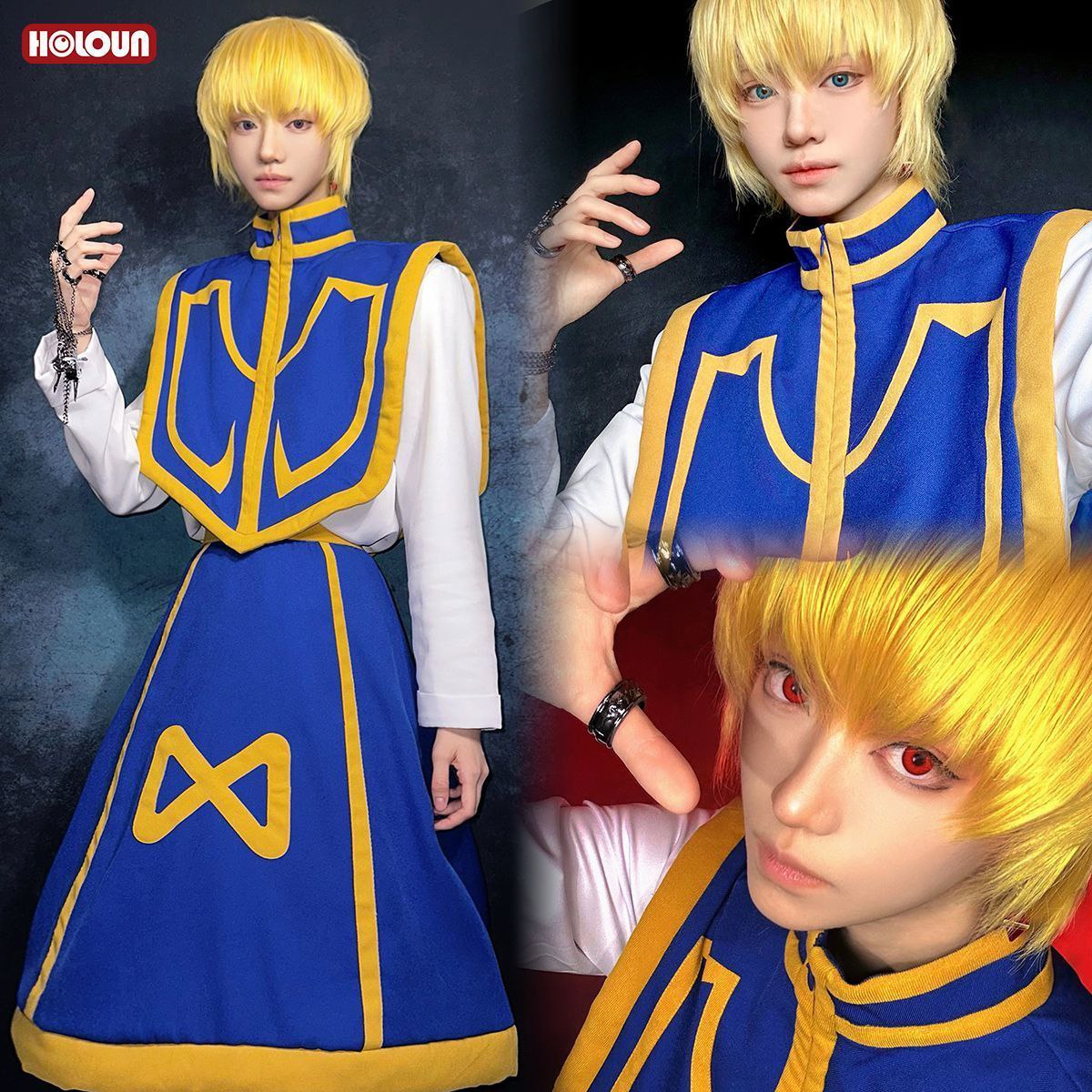 HOLOUNCOSER Xiao Ou's HUNTxHUNT Hunter x Hunter Kurapika Cosplay Xiao Ku