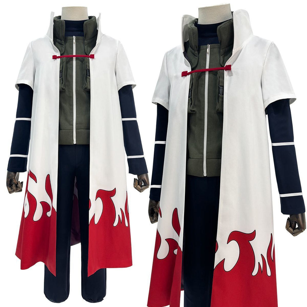 HOLOUNCOSER's Fourth Generation Minato Namikaze Cosplay: Cloak, Full Set, Casual Attire, Cosplay Material