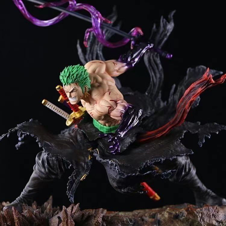One Piece Figure IU STUDIO break series 01 Bloodstained Zoro Double Head Sculpt GK Premium Version