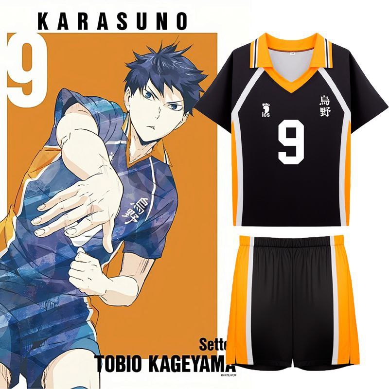 Haikyuu!! cosplay outfits: Karasuno team uniform, Hinata Shoyo, Kageyama Tobio, Nishitani Yu cosplay outfit, Sugawara Koji