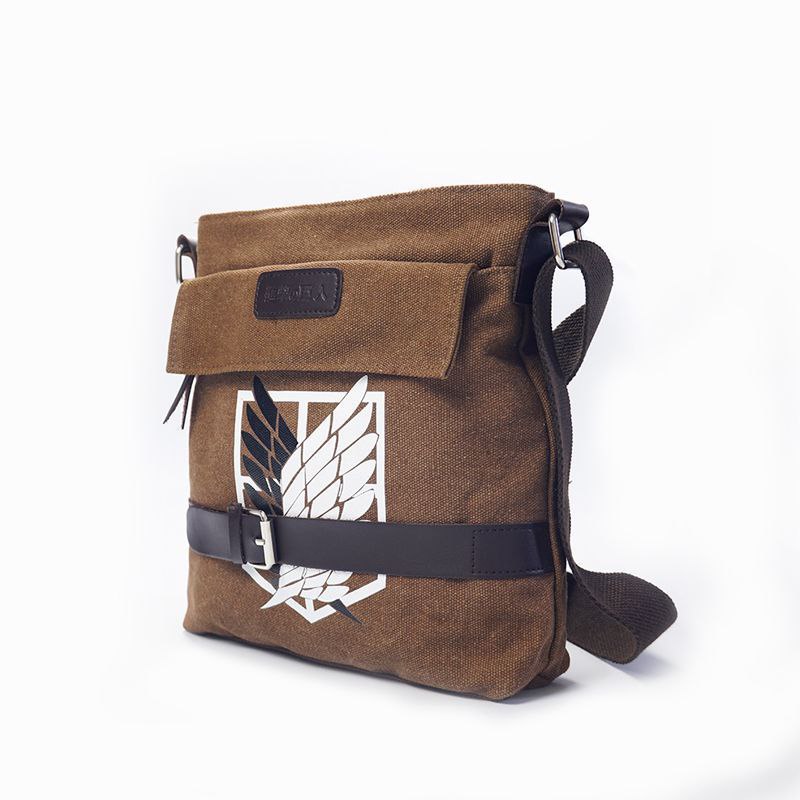 Attack on Wings of Liberty Giants Canvas Bag Crossbody Shoulder Bag Retro Niche Trendy Small Bag Handbag