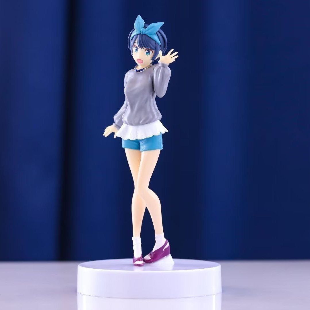 Girlfriend rental, cute standing girl Ruka Sarashina prize figure, 2D model box set, anime figurine.