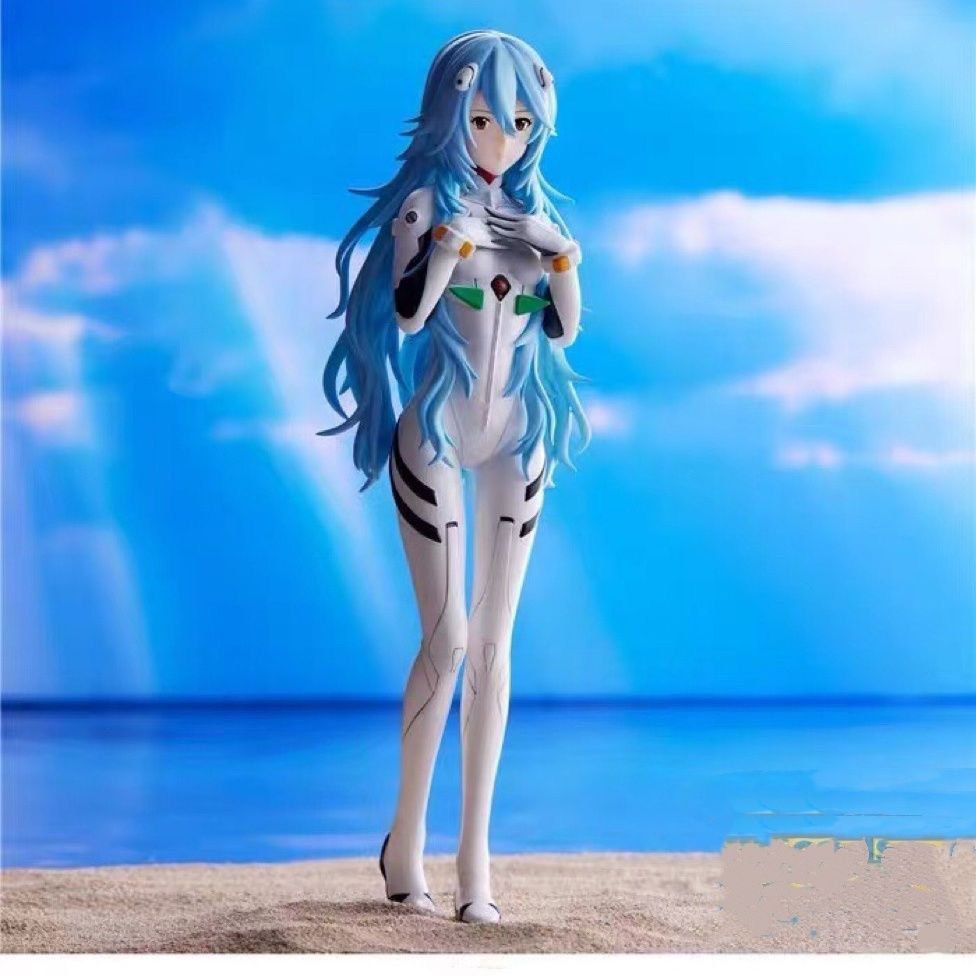 Evangelion theatrical version EVA Asuka Long Hair Rei Ayanami Figure Model Anime Case Ornament