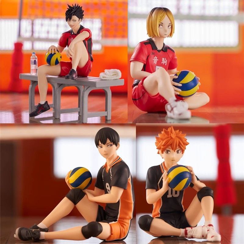 Haikyuu!! Hinata Shoyo, Kageyama Tobio, Kuroo Tetsuro, Kozume Grinding Seated Figure (Cup Noodle Pressing)