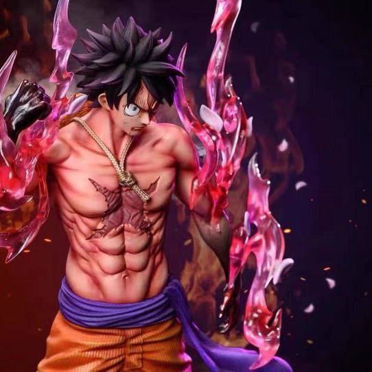 One Piece figure: Luffy in all forms, Gear Second, Ryuo Luffy - One Piece peripheral model figurine toy figure.