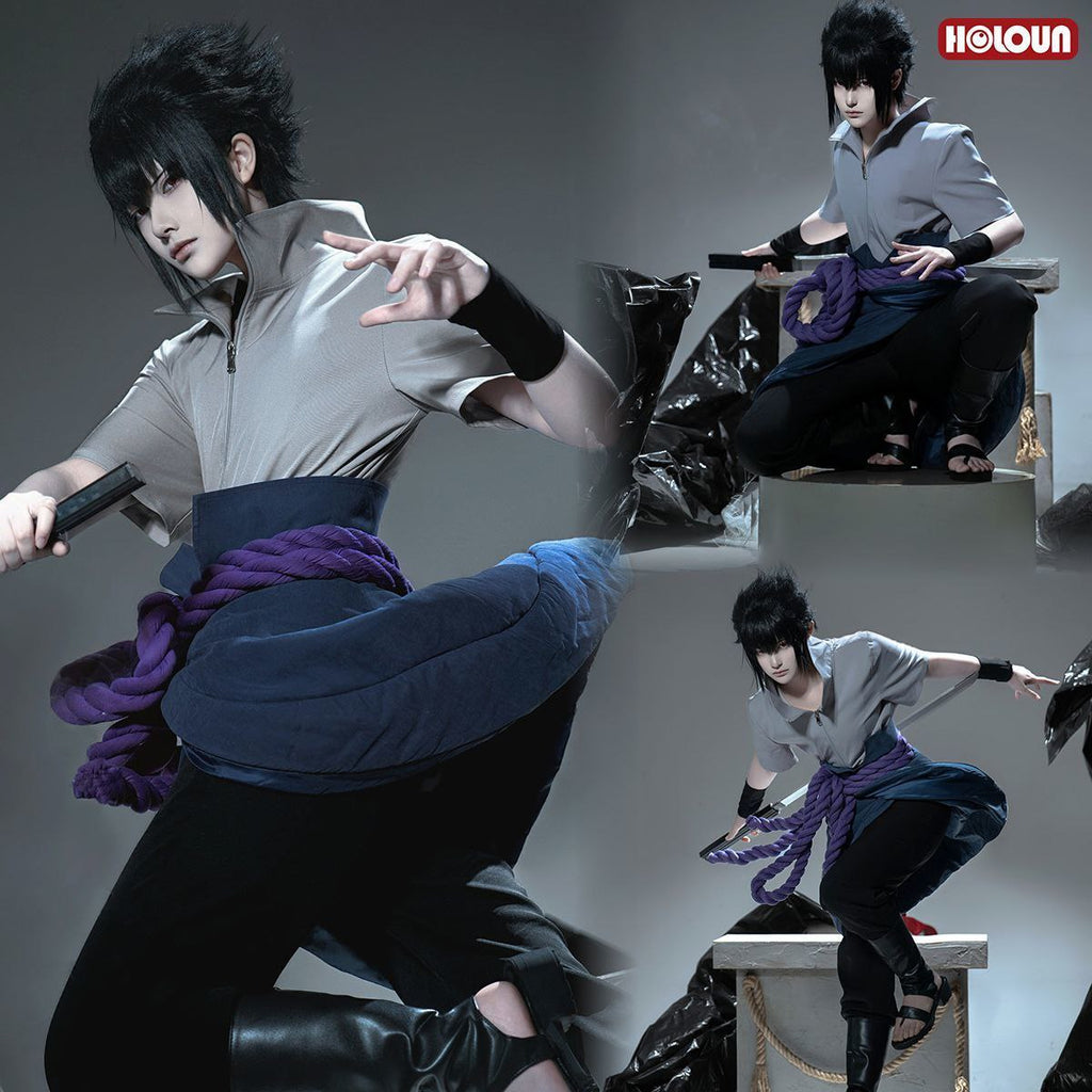 HOLOUNCOSER Little Ou's Sasuke Cosplay Outfit Material
