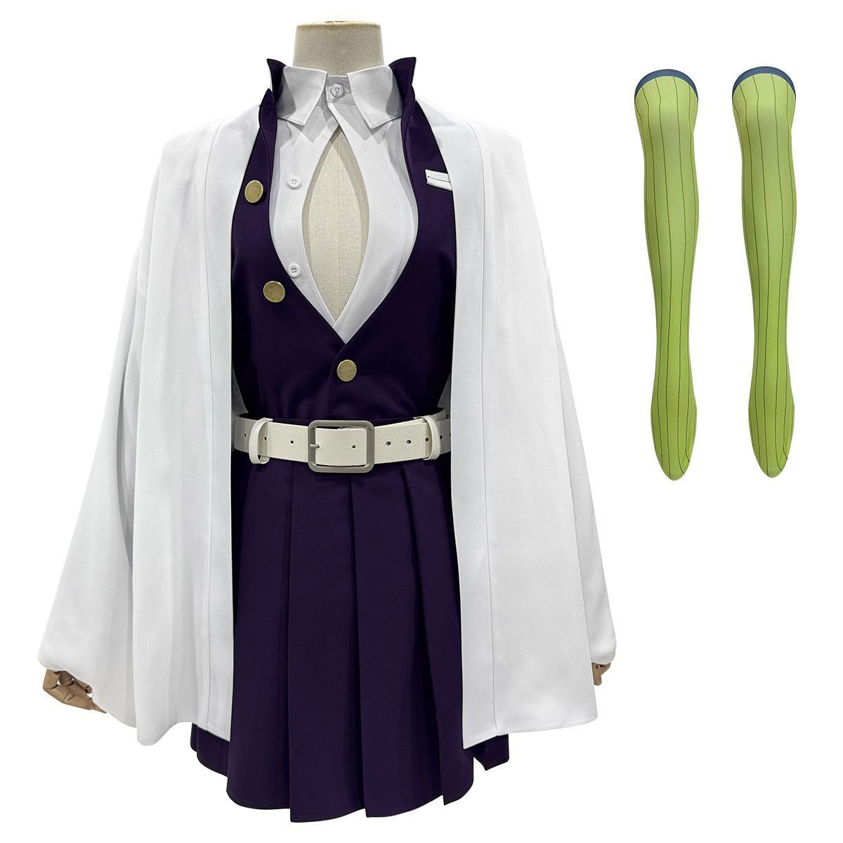 HOLOUNCOSER Xiao Ou's Demon Slayer COS: Demon Slayer Kanroji Mitsuri Love Breathing Love Pillar Cosplay Costume
