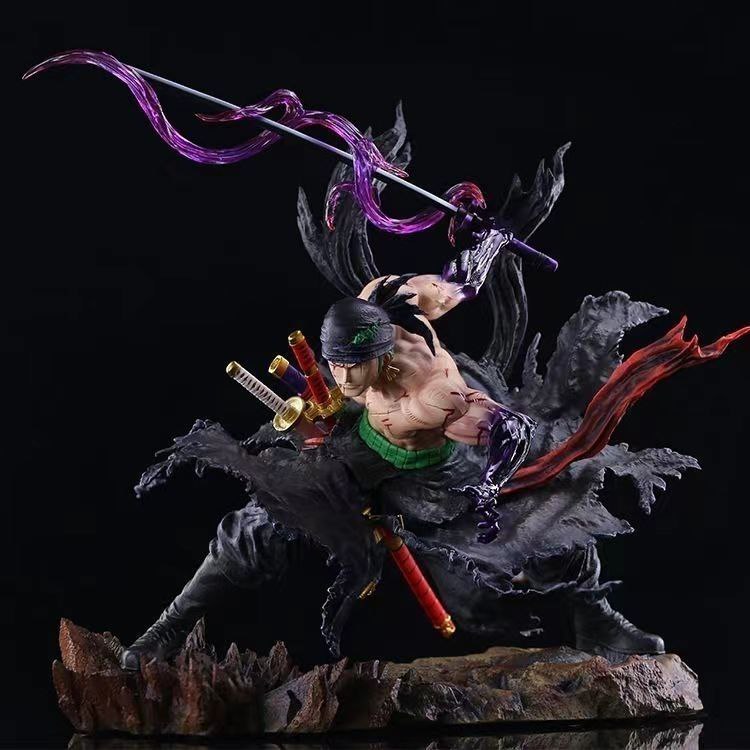One Piece Figure IU STUDIO break series 01 Bloodstained Zoro Double Head Sculpt GK Premium Version