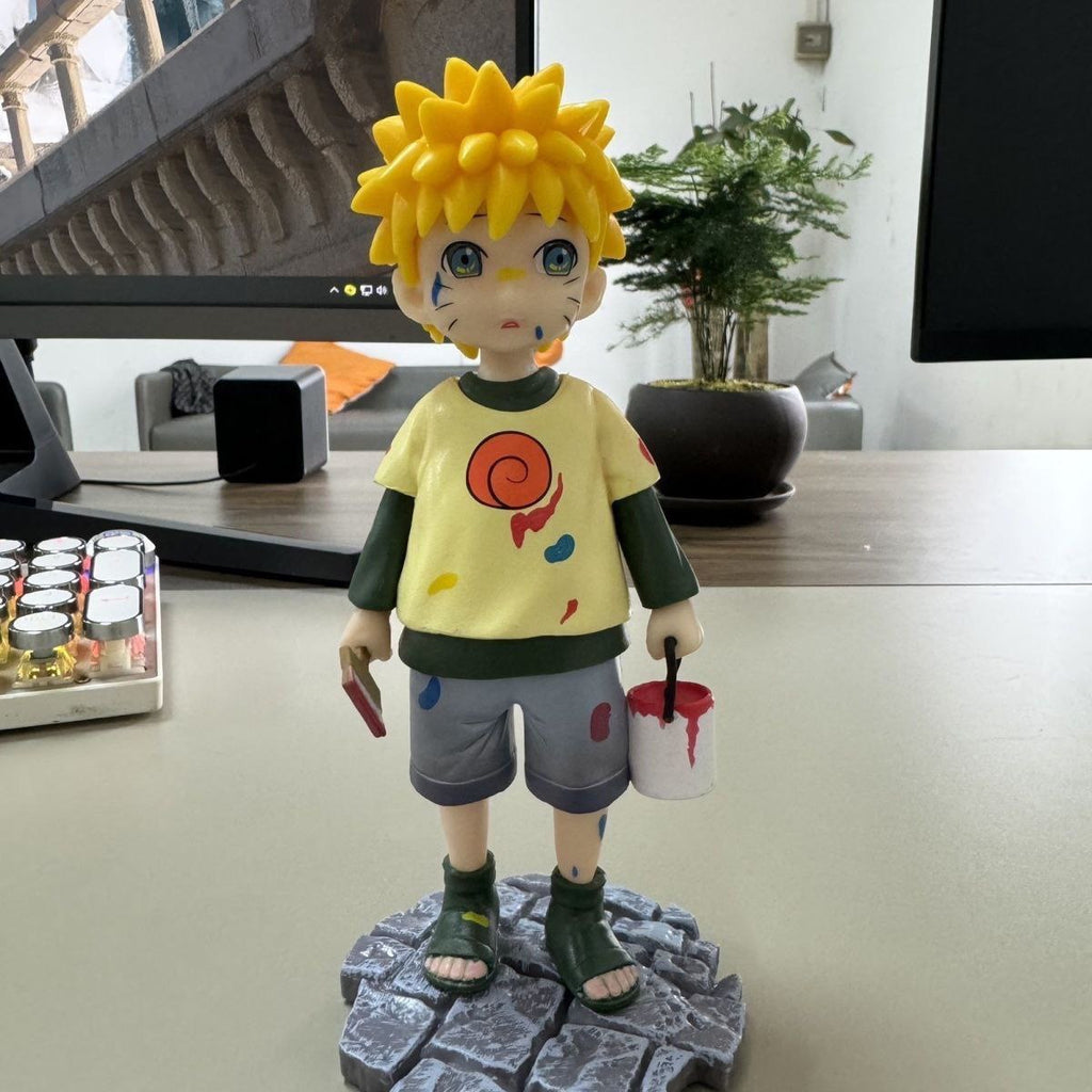 Naruto childhood toy GK statue, figurine, cute model, desktop gift