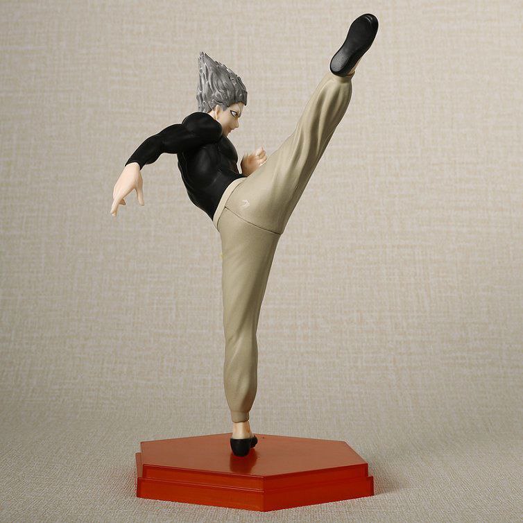 One-Punch Man figurine, Garou kicking pose, anime figurine model.