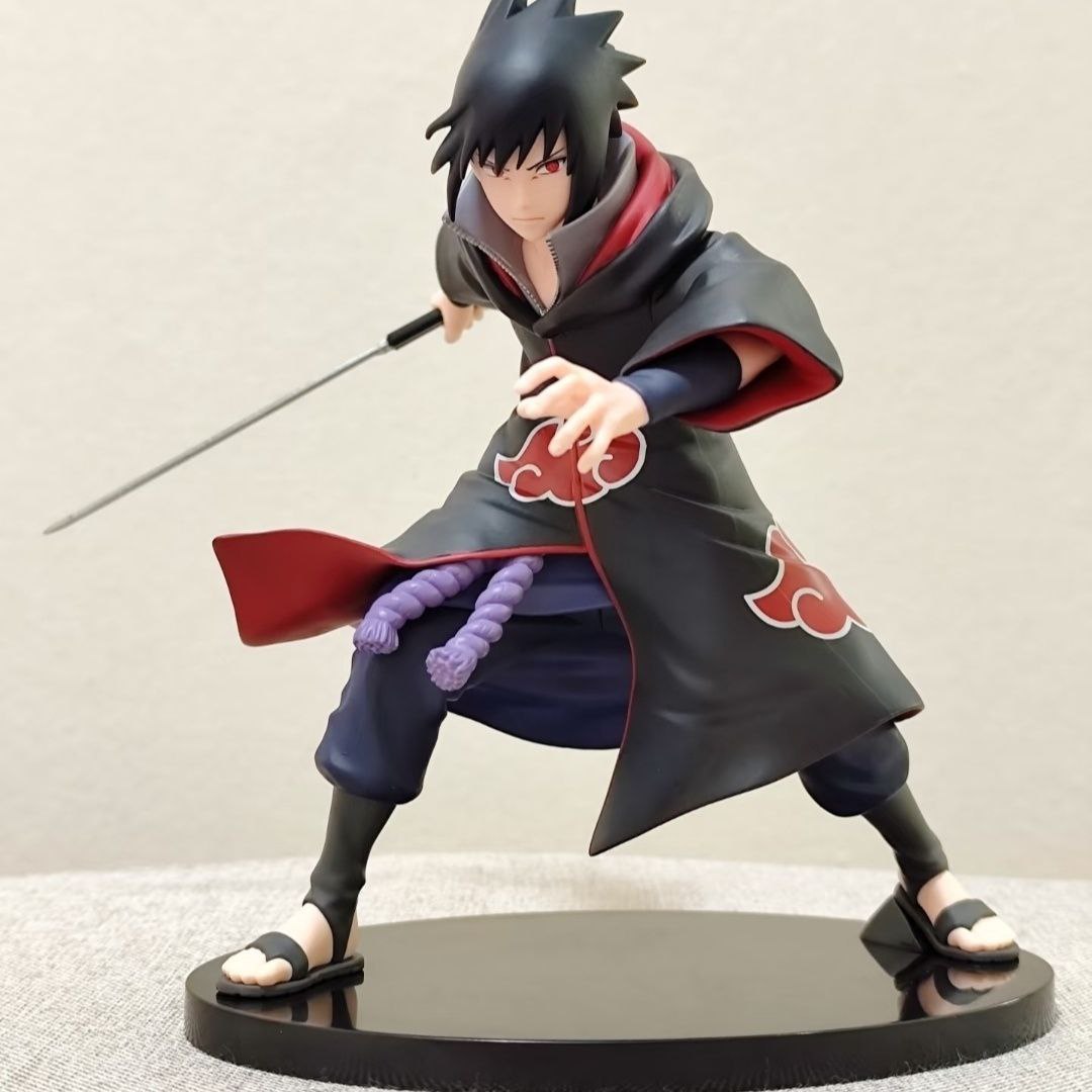 [Premium Version] Naruto Shippuden: Sasuke (Hawk) - Akatsuki Robe Figure Model Ornament 2D GK Anime Statue