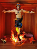[In Stock] LX Extended Arm Ace Back View Illuminated Ace One Piece Resonance GK Luffy Figure Statue Model