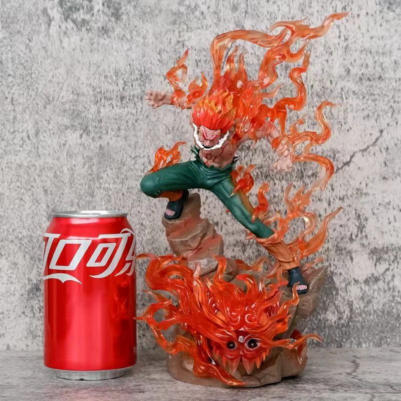 Naruto figure, Ten Years of Hundred Ninjas Night Guy, Illuminated Anime Might Guy Model Statue
