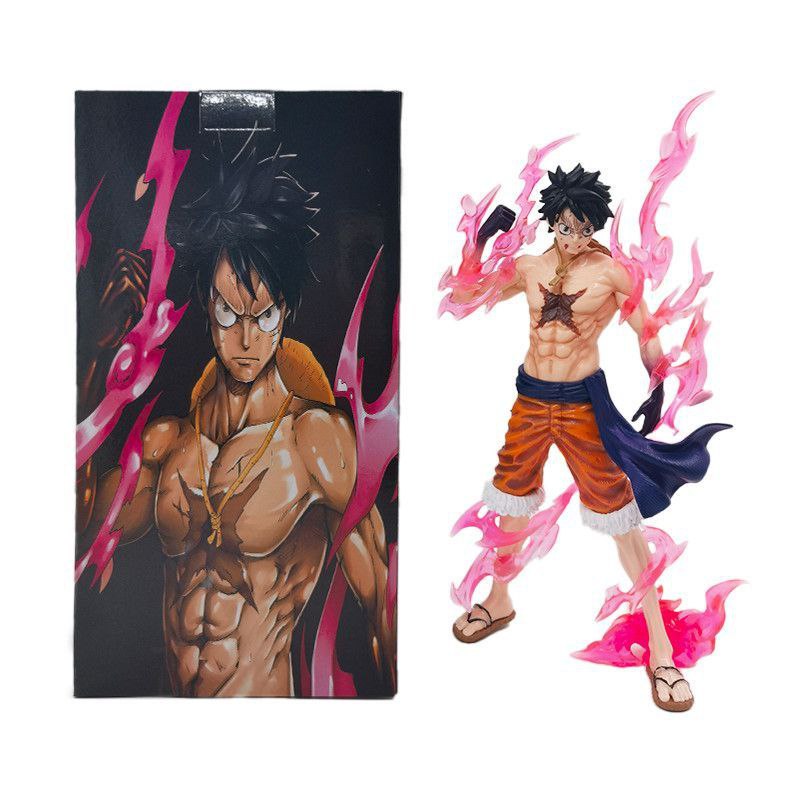 One Piece figure: Luffy in all forms, Gear Second, Ryuo Luffy - One Piece peripheral model figurine toy figure.