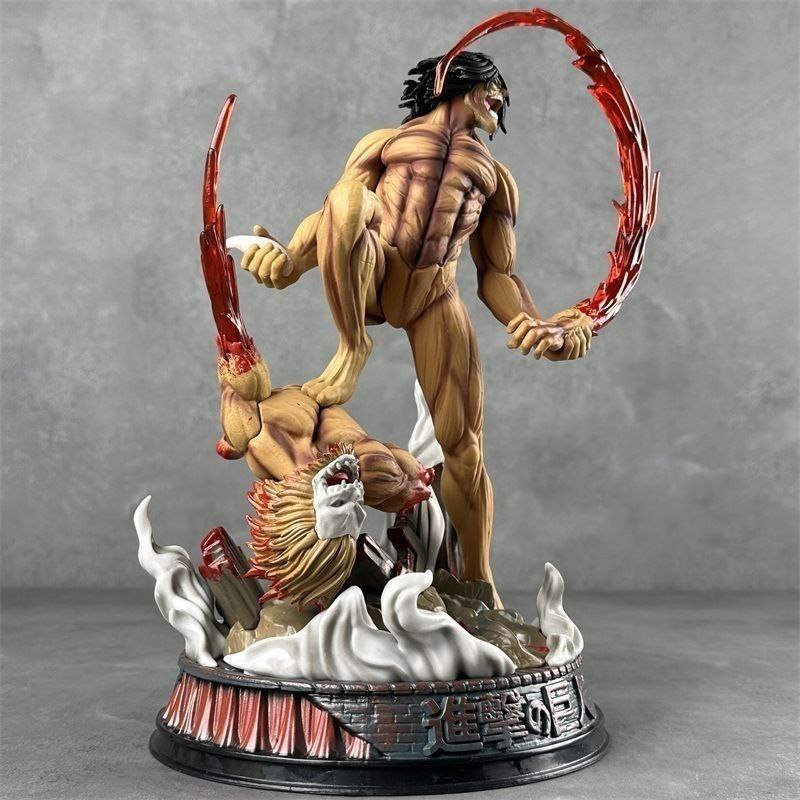 YOYO Attack on Titan 2nd Battle Form Eren Base Figure Model Statue Desktop Ornament