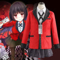 Kakegurui cosplay outfits: Momobami Kirari, Shima, and Jabami Yumeko cosplay outfits (JK girl anime full set)