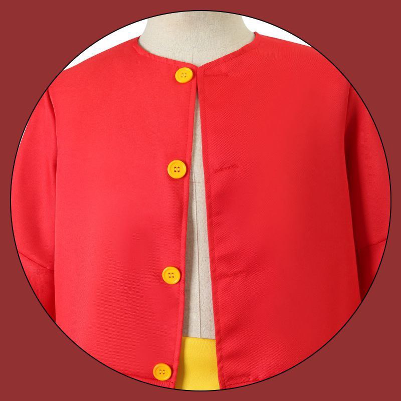 One Piece Luffy cosplay outfit, two-times-after costume, straw hat and shoes set, anime costume.