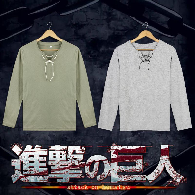Attack on Titan - Shuya Kano - Eren Yeager Long/Short Sleeve Undershirt Cosplay Summer