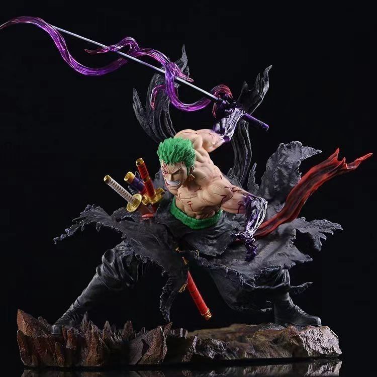 One Piece Figure IU STUDIO break series 01 Bloodstained Zoro Double Head Sculpt GK Premium Version