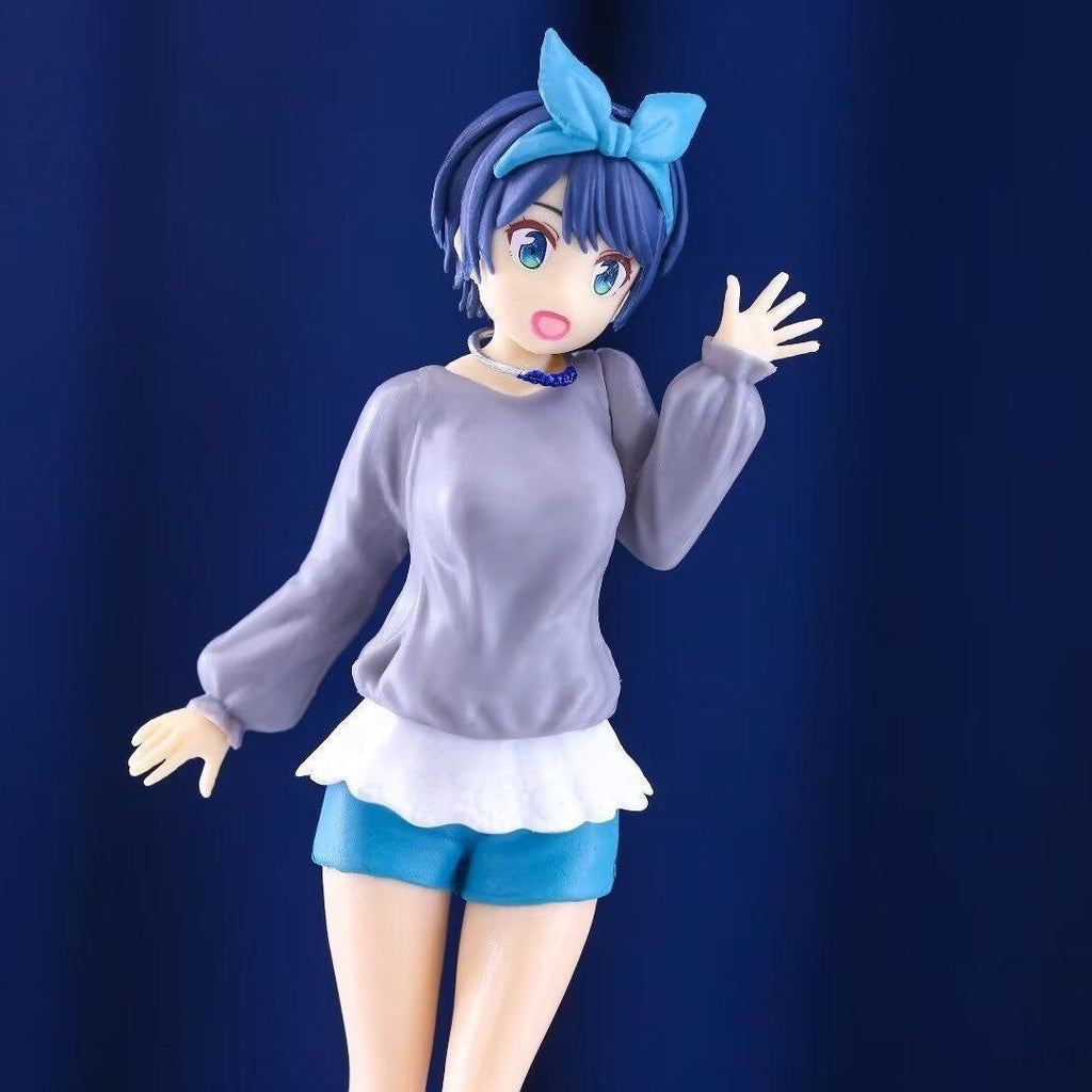 Girlfriend rental, cute standing girl Ruka Sarashina prize figure, 2D model box set, anime figurine.