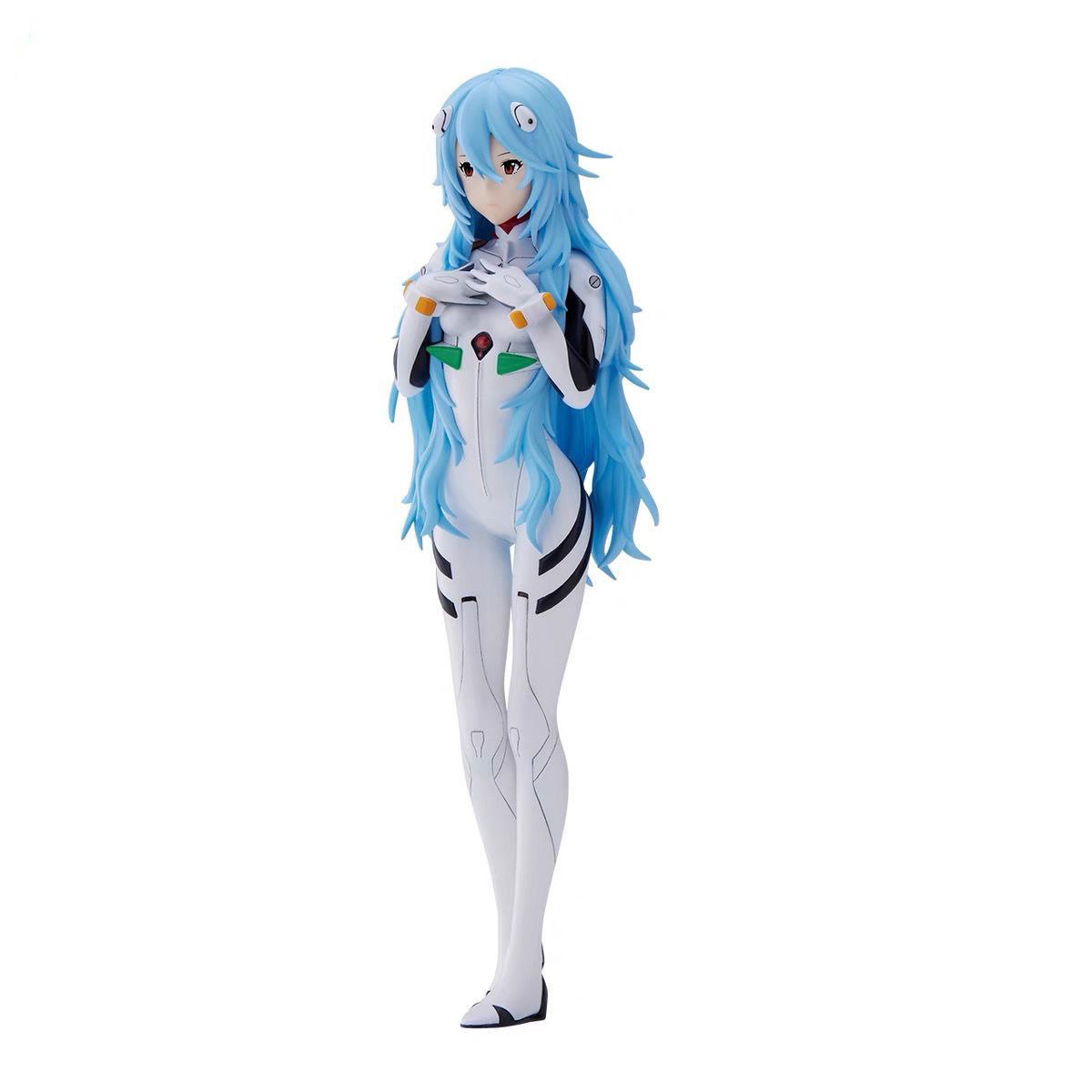 Evangelion theatrical version EVA Asuka Long Hair Rei Ayanami Figure Model Anime Case Ornament