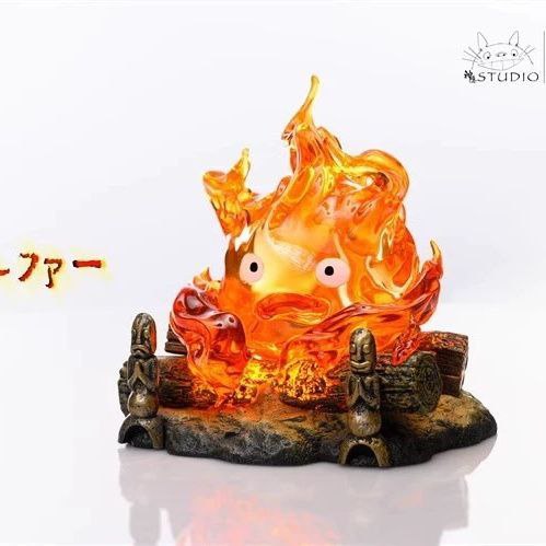 Hayao Miyazaki's "Departures" Calcifer: The Flame of the Heart - A figure/statue with a breathing light.