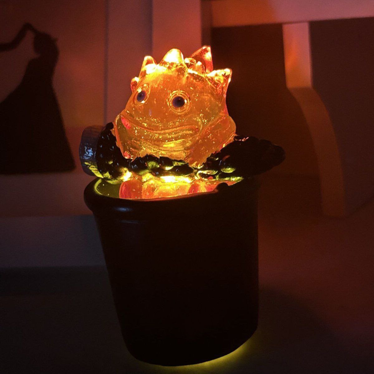 Calcifer Night Light Figurine Toy Desktop Ornament Miyazaki Hayao Film Howl's Moving Castle Merchandise