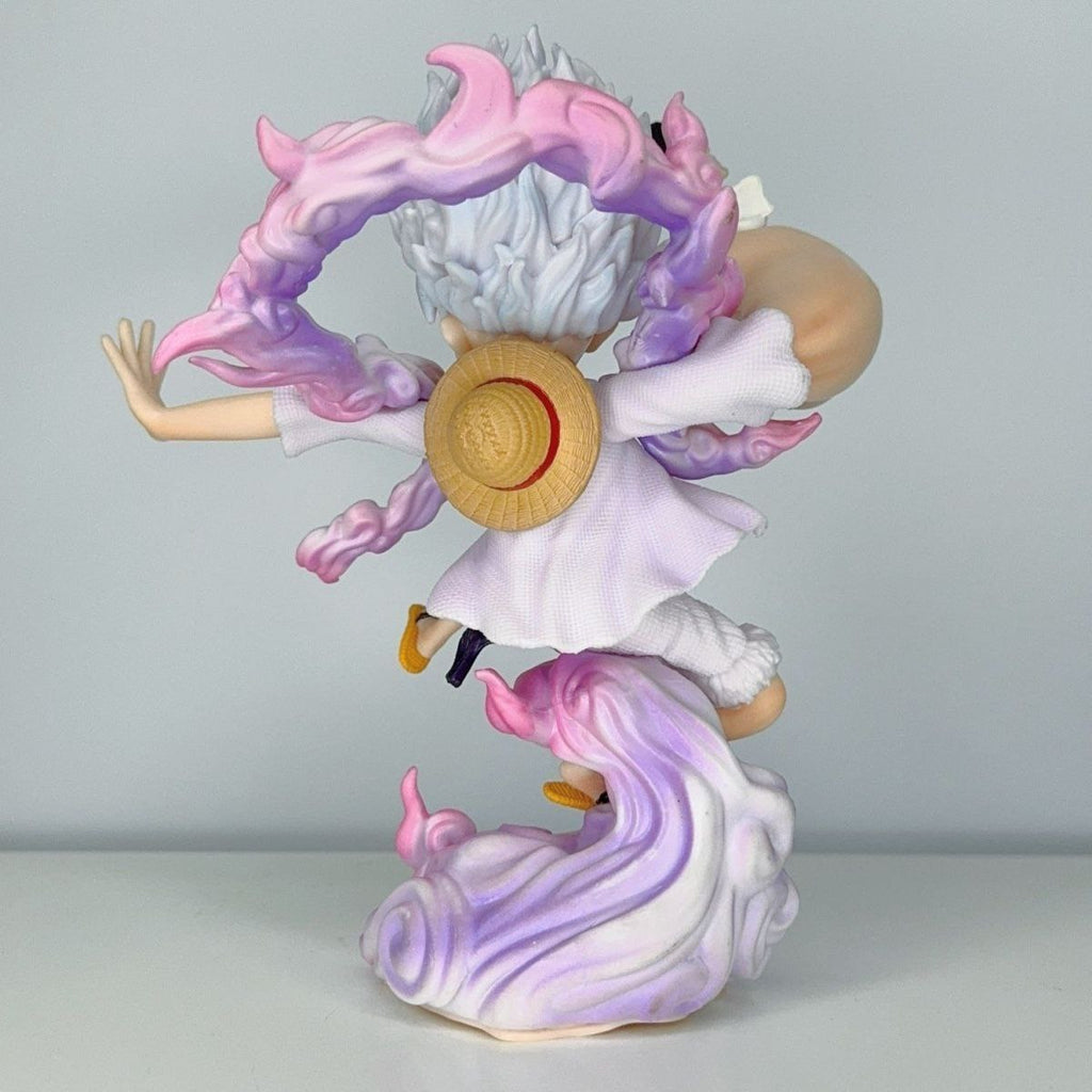 One Piece Q-version Gear 5 Grip Ninja Luffy Gum-Gum Fruit Awakening Figurine Statue Ornament Anime Merchandise
