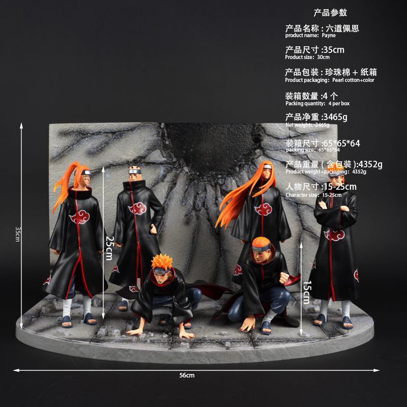 Naruto: The Six Paths of Pain - A Naruto Pain Figure/Statue Ornament