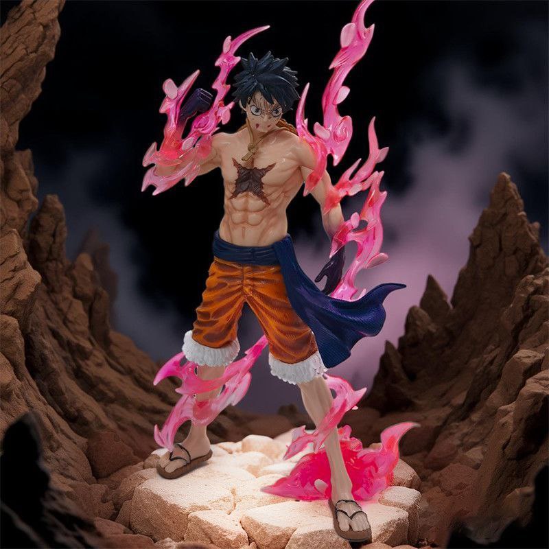 One Piece figure: Luffy in all forms, Gear Second, Ryuo Luffy - One Piece peripheral model figurine toy figure.