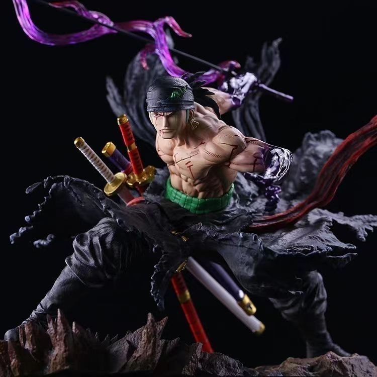 One Piece Figure IU STUDIO break series 01 Bloodstained Zoro Double Head Sculpt GK Premium Version