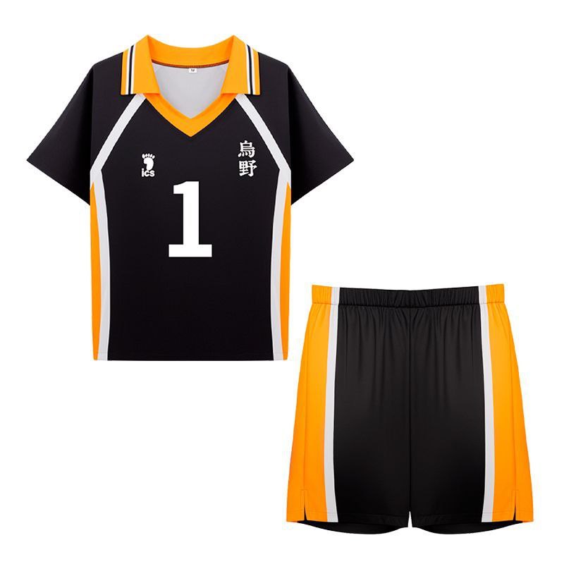 Haikyuu!! cosplay outfits: Karasuno team uniform, Hinata Shoyo, Kageyama Tobio, Nishitani Yu cosplay outfit, Sugawara Koji