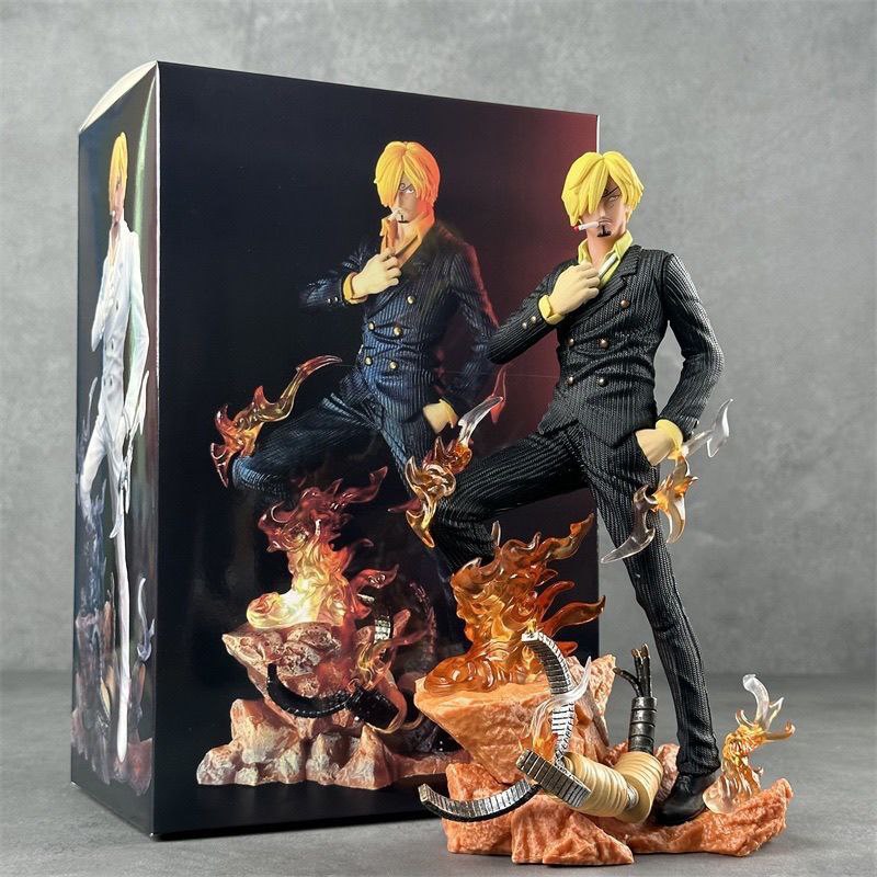 One Piece GK Resonance LX Twin Wings Sanji Black Leg Anime Figure Statue Model Ornament Gift
