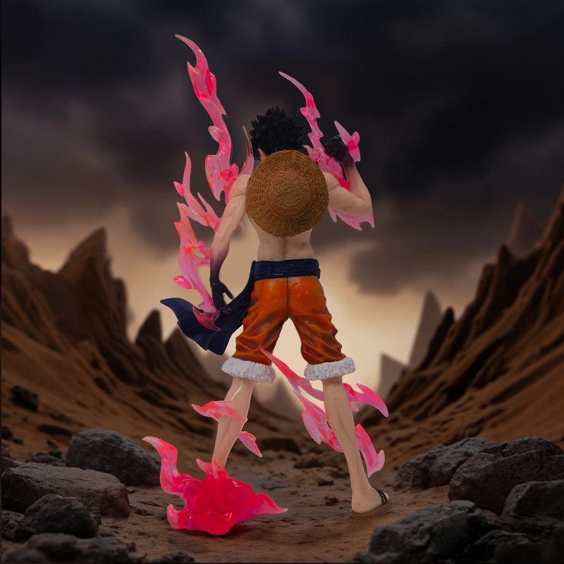 One Piece figure: Luffy in all forms, Gear Second, Ryuo Luffy - One Piece peripheral model figurine toy figure.