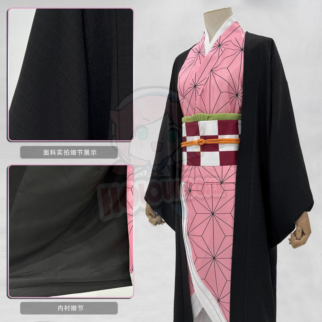 HOLOUNCOSER Xiao Ou's Demon Slayer Nezuko Kamado Cosplay Costume