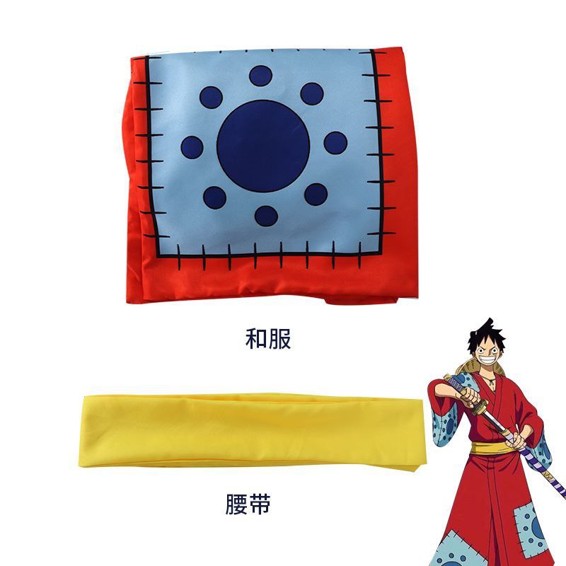 One Piece Wano Country cosplay outfit, Luffy cosplay outfit, samurai costume, One Piece cosplay outfit.