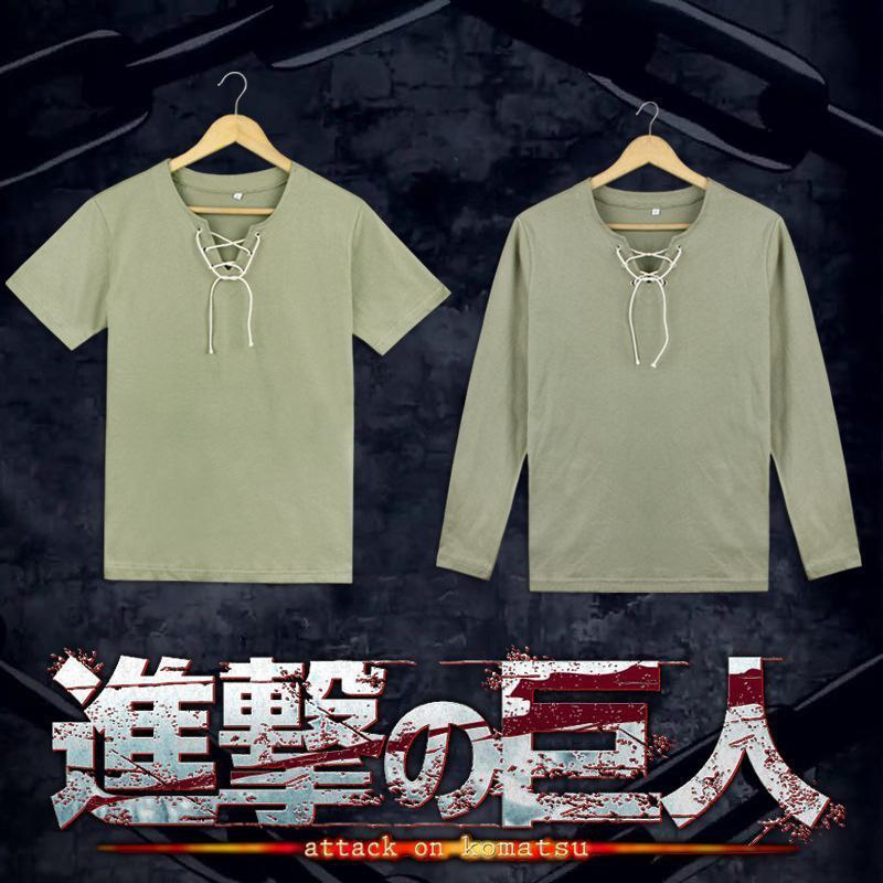 Attack on Titan - Shuya Kano - Eren Yeager Long/Short Sleeve Undershirt Cosplay Summer