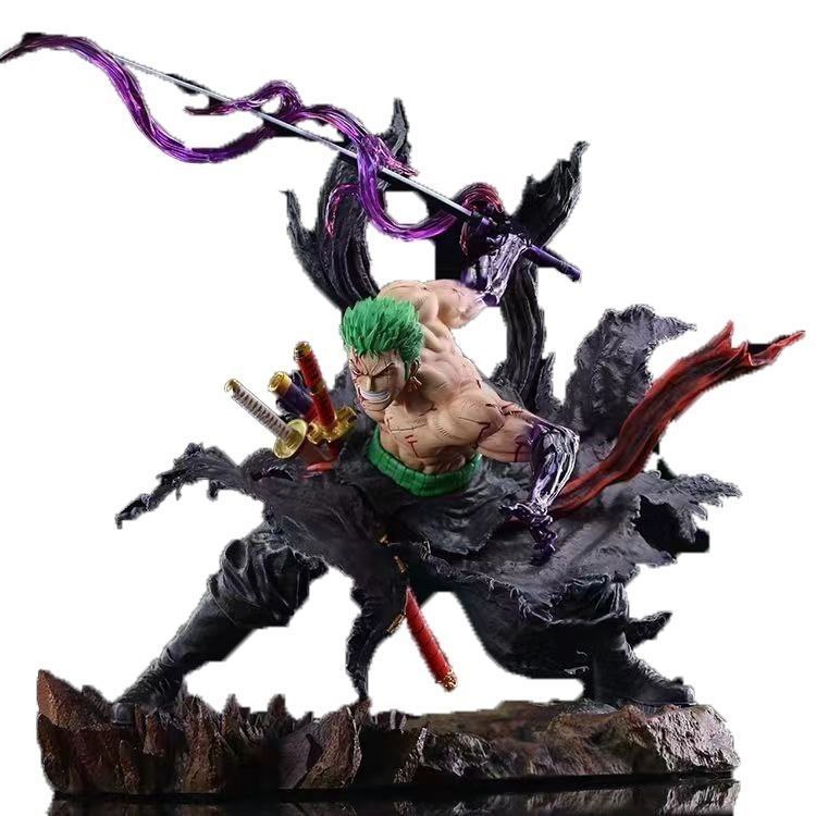 One Piece Figure IU STUDIO break series 01 Bloodstained Zoro Double Head Sculpt GK Premium Version