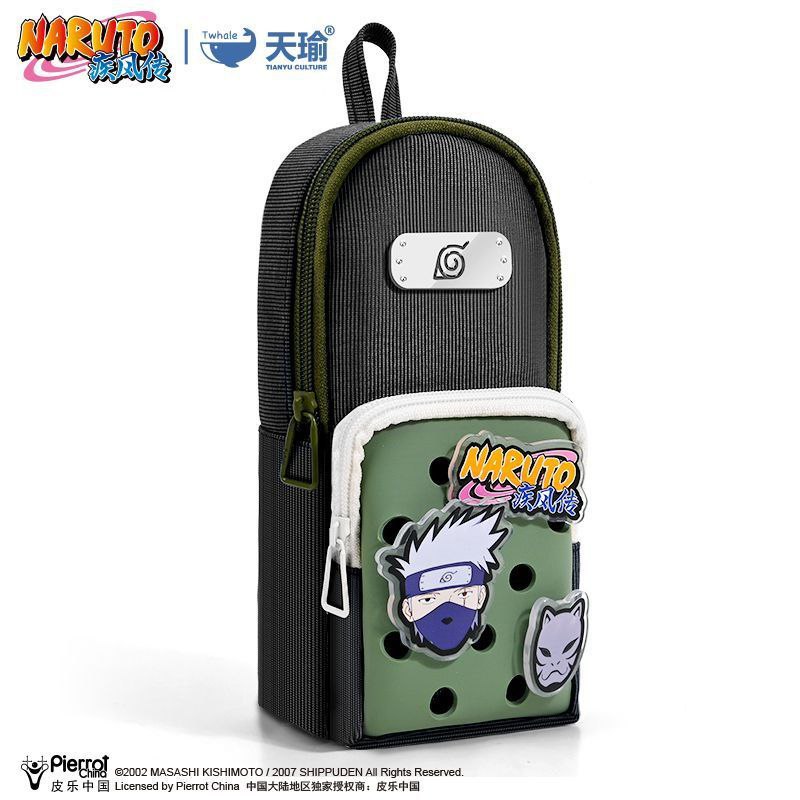 2025 Naruto-themed pencil case, new style for boys, large capacity, multi-layer design, suitable for junior and senior high school students.