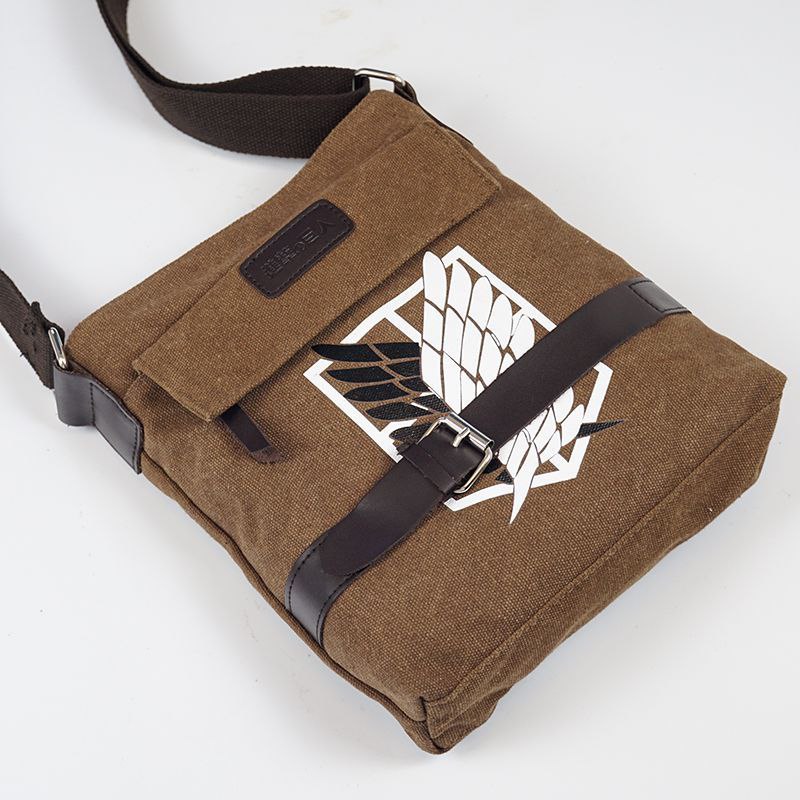 Attack on Wings of Liberty Giants Canvas Bag Crossbody Shoulder Bag Retro Niche Trendy Small Bag Handbag