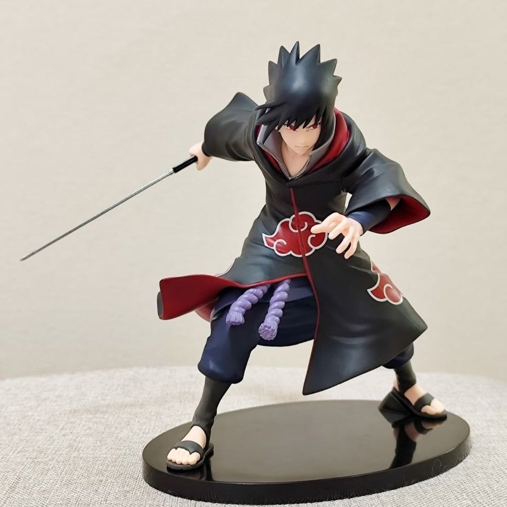 [Premium Version] Naruto Shippuden: Sasuke (Hawk) - Akatsuki Robe Figure Model Ornament 2D GK Anime Statue