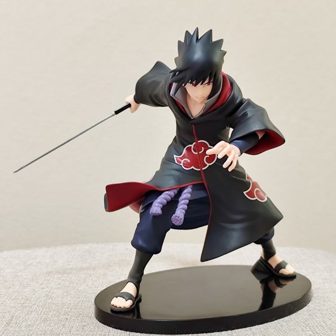 [Premium Version] Naruto Shippuden: Sasuke (Hawk) - Akatsuki Robe Figure Model Ornament 2D GK Anime Statue