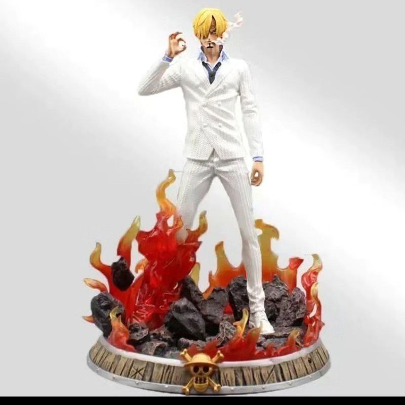 Welfare One Piece Dream Sanji GK Figure Large Black Leg Sanji Anime Figurine Model Statue Gift